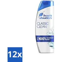 Head & shoulders - Shampooing - Classic Clean - Nettoyage quotidien & cheveux sains - 400 ml - Pack avantage - 12 pièces