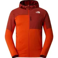 The North Face - Polaire légère à capuche en Polartec Power Grid zippée - M Polartec Powergrid Stormgap Hoodie Lava Red Iron Clay pour Homme - Taille