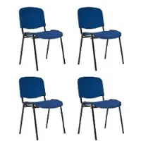 Nowy Styl Empfangsstuhl PLUS Stoff Schwarz Blau