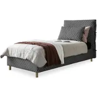 Miuform Sleepy Luna - Lit capitonné - 90x200cm - Gris - Lit Dormant