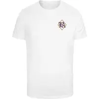 Mister tee T-Shirt 'LA City Print' jaune / violet / noir / blanc