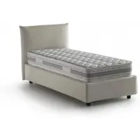 Talamo Italia Astianatte - Lit Simple, Beige, Matelas Inclus Fabriqué en Italie