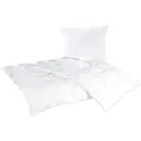 HS Ensemble de lit - Garniture en polyester - 135x200cm + 80x80cm Eco Downfeeling