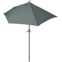 Mendler Parasol Parla En Alu, Hémicycle, Parasol De Balcon Uv 50+ 270cm Anthracite Sans Pied