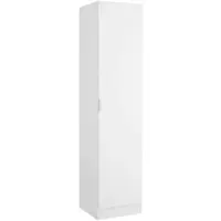 Dmora Nxy - Garde-robe 1 porte\, Blanc, Porte-manteaux