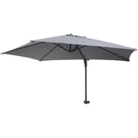 Mendler Parasol Mural Casoria, Parasol Déporté Pour Le Balcon, 3m, Inclinable Gris