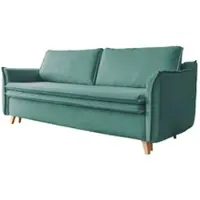 Miuform Charming Charlie Slim - Canapé avec fonction lit et coffre de lit - 225x90cm - Aqua - Canapé-lit 3 places