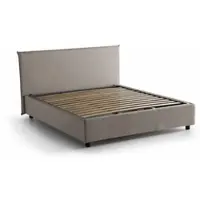 Talamo Italia Arcan - Lit Double, Gris Taupe\ Taupe\, Déhoussable Fabriqué en Italie