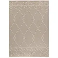 Carpetsale24 Tapis Intérieur Extérieur Style Scandinave Boho Uni Effet Haut Bas Imperméable Salon Balcon Terrasse, Taille: 240x340 cm
