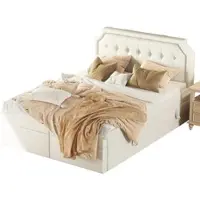 MODFU Meuble TV design, meuble TV bas avec rangements pratiques et pieds bois, PB panneaux de particules, 180x40x42 cm - Blanc