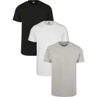 Urban Classics T-Shirt gris clair / noir / blanc