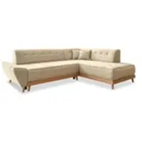 Miuform Dazzling Daisy - Canapé d'angle avec fonction lit et coffre de lit L-FORME DROITE - 253x190cm - Beige - Canapé-lit Canapé
