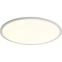 QAZQA Panneau LED intelligent blanc 60cm avec LED Dim to Warm avec télécommande - Knob