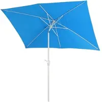 Mendler Parasol N23, Parasol De Jardin, 2x3m Rectangulaire Inclinable, Polyester/Aluminium 4,5kg Bleu