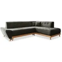 Miuform Dazzling Daisy - Canapé d'angle avec fonction lit et coffre de lit L-FORME DROITE - 253x190cm - Anthracite - Canapé-lit Canapé
