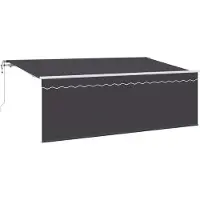 vidaXL Store rétractable Anthracite 400 x 200 cm