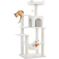 Songmics Griffoir Pour Chat, 143 Cm, Tour Pour Chat, Multi-Niveaux