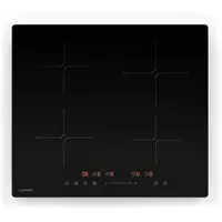 Klarstein PowerGlide Plaque Induction Encastrable - 4 Zones, 7800 W, 9 Niveaux, Minuterie & Verrouillage Parental, SenseControl, Design Épuré 60 cm, Noir