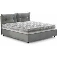 Talamo Italia Andrealo - Lit Double, Gris, Matelas Inclus Fabriqué en Italie
