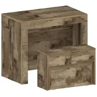 Dmora Badesi - Table et Chaises, Érable Marron, 12 Places, Fabriqué en Italie