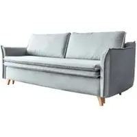 Miuform Charming Charlie Slim - Canapé avec fonction lit et coffre de lit - 225x90cm - Gris clair - Canapé-lit 3 places