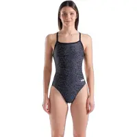Arena Maillot de bain 'SNAKESKIN' anthracite / noir / blanc
