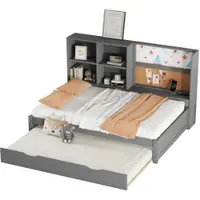 OKWISH Table à manger 160/200 x 90 cm, extensible, coins arrondis et plateau épais, pour 4–6 personnes – couleur noyer