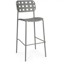 Yes 4 tabourets de bar en acier et polypropylène Clover - Gris