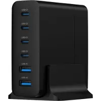 Gembird Chargeur pour appareils mobiles TA-UC-2A4C-PD75-01-BK, universel, noir, charge rapide sur secteur, pour une utilisation intérieure.