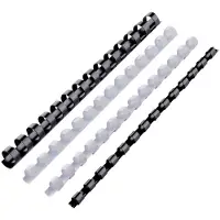 GBC CombBind - 8 mm - 14 anneaux - A5 (148 x 210 mm) - 95 feuilles - noir - 100 unités peigne de reliure en plastique - pour P/N: 2101435, 4400399, IB271106, IB271717