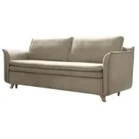 Miuform Charming Charlie Slim - Canapé avec fonction lit et coffre de lit - 225x90cm - Beige Canapé-lit 3 places