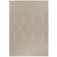 Carpetsale24 Tapis Intérieur Extérieur Style Scandinave Boho Uni Effet Haut Bas Imperméable Salon Balcon Terrasse, Taille: 120x170 cm
