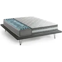 Talamo Italia Aksi - Matelas Simple, 190x80x27h cm Gris, Déhoussable Italy