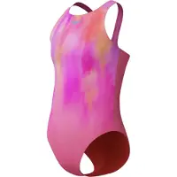 Speedo Print Pulseback Swimsuit Rose 8 Years Fille
