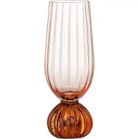Bloomingville Verres à champagne Taurin roses, lot de 6 pièces
