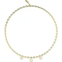 GUESS Borboleta 16-18" Borboleta & 4G Charm, (Acier inoxydable, Verre)