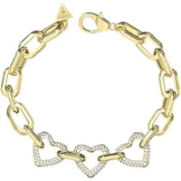 GUESS Bracelet Coeur Jubb06012jwygs, (19 cm, Acier inoxydable, Verre)