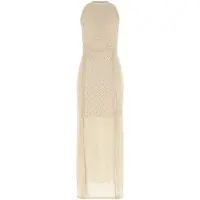 GUESS New Liza Sleeveless Dress Beige L Femme