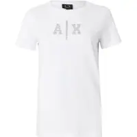Armani Exchange pour femme. XW002348AF10356U0002 T-shirt régulier en jersey blanc (L), Casuel, Coton, Manche courte