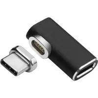 Microconnect Adaptateur USB-C Magnétique - MICRO CONNECT - 90 - Male-Femelle - Droit - Noir