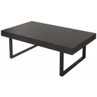 Mendler Table Basse De Salon Kos T576, Mvg 40x110x60cm Wengé, Pieds Métalliques Foncés