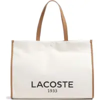 Lacoste Cabas 'Sac Cabas Heritage Canvas Naturel Tan' blanc