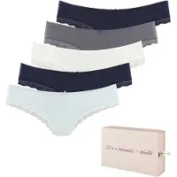 LASCANA Slip bleu marine / bleu clair / gris / blanc