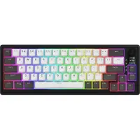 HATOR Skyfall Pro Wireless 65, filaire et sans fil, USB + RF sans fil + Bluetooth, commutateur mécanique, QWERTY, LED RGB, noir, gris