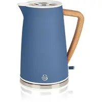 Swan SK14610BLUNEU Bouilloire 1,7L Ultra Rapide Sans Fil Design Moderne Bleu Nordique