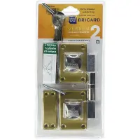 Bricard 2 verrous s'entrouvrants Alpha ? bouton et cylindre 30 mm