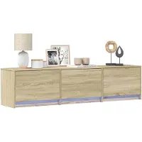 vidaXL Meuble TV en panneaux de particules imitation bois Sonoma