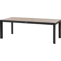 Hespéride Table De Jardin Rectangulaire Alu Evasion 8 Places Effet Bois Honey Graphite -