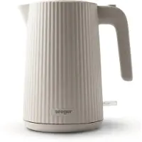 Seeger Bouilloire électrique Design, 1,7 litre, sans BPA, filtre anti-calcaire, 2200 watts, beige, SGR100SB