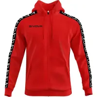 Givova Band Full Zip Sweatshirt Rouge 10-12 Years Enfants